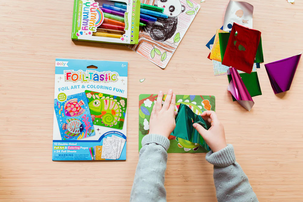 Foil-tastic: Foil Art & Coloring Fun - Awesome Animals (36 PC Set)
