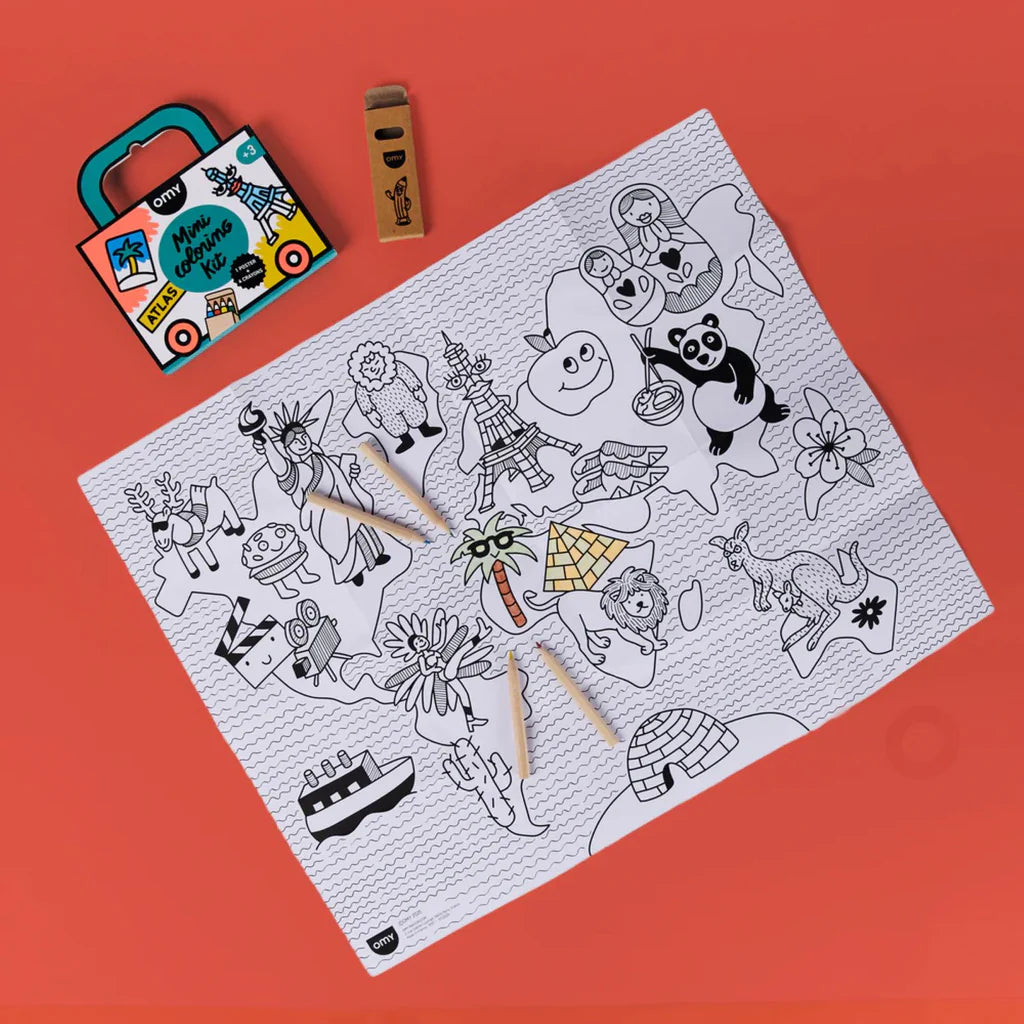 OMY Mini Coloring Kit- Atlas