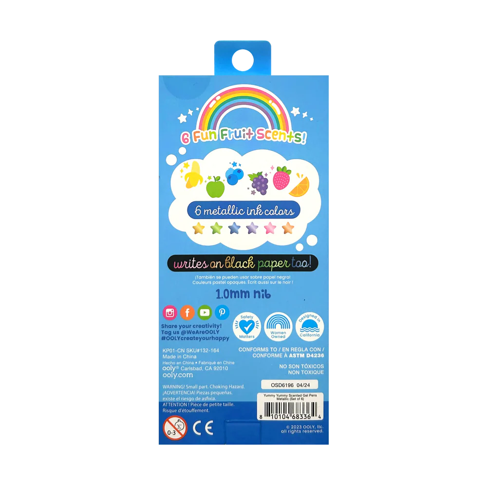 Yummy Yummy: Scented Metallic Gel Pens (Set of 6)