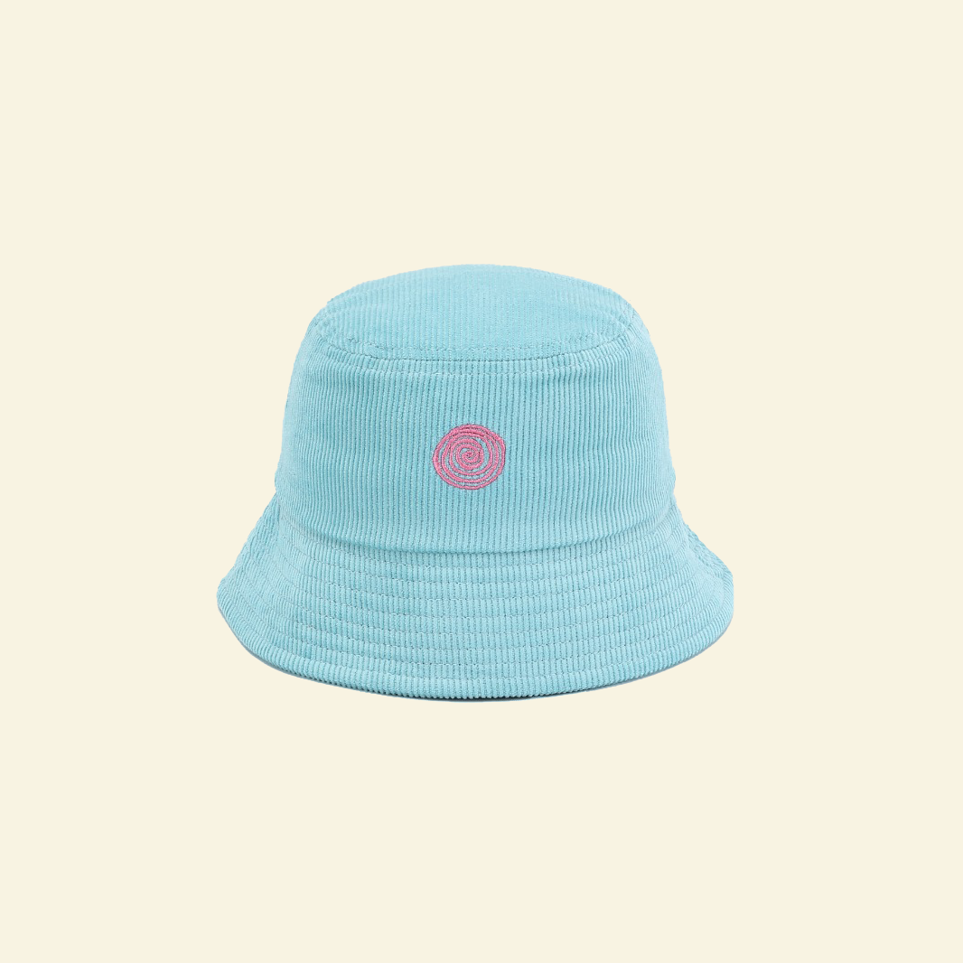 Oupah Spiral Bucket Hattie corduroy bucket hat in Turquoise