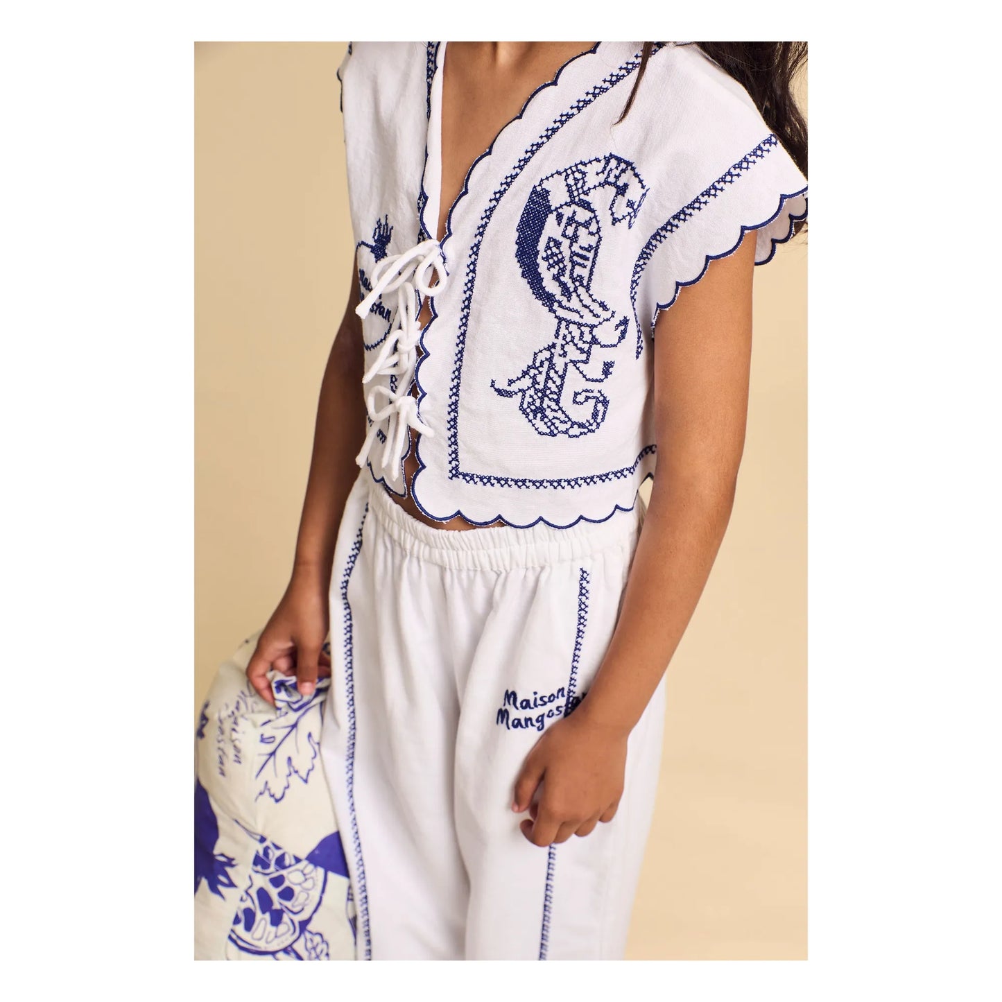 Pomegranate Embroidery Top