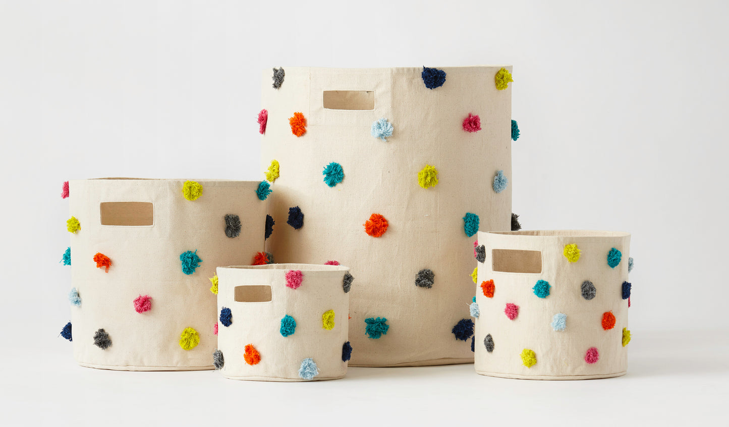 MultiColor PomPom Mini Basket