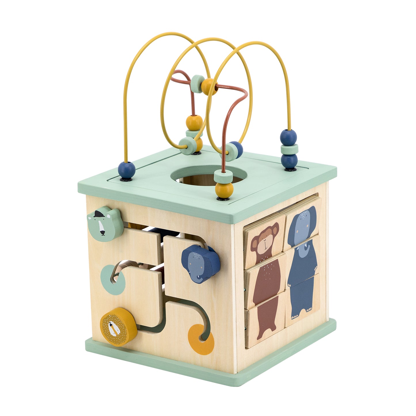 Wooden 5 in 1 Activity Cube