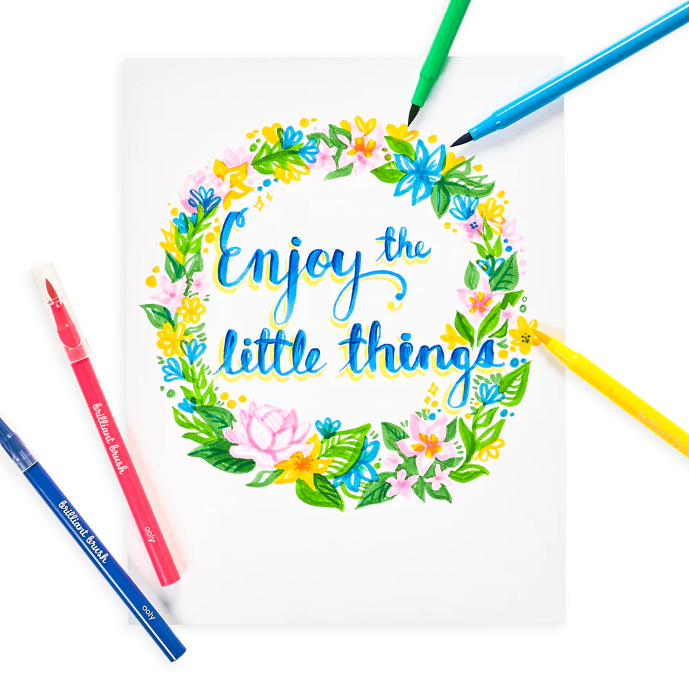 Brilliant Brush Markers - Set Of 12