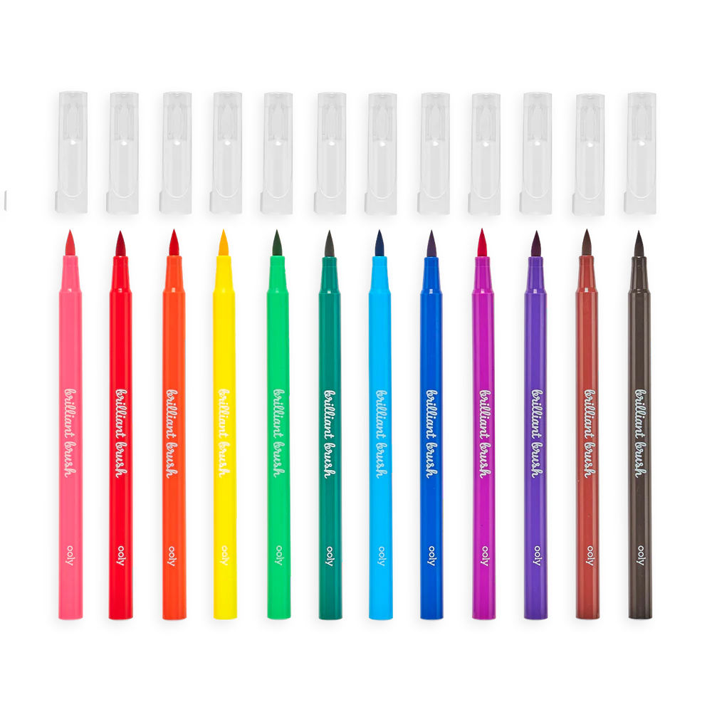Brilliant Brush Markers - Set Of 12