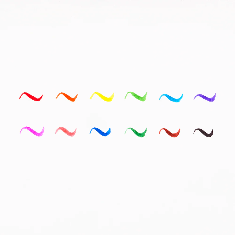 Brilliant Brush Markers - Set Of 12