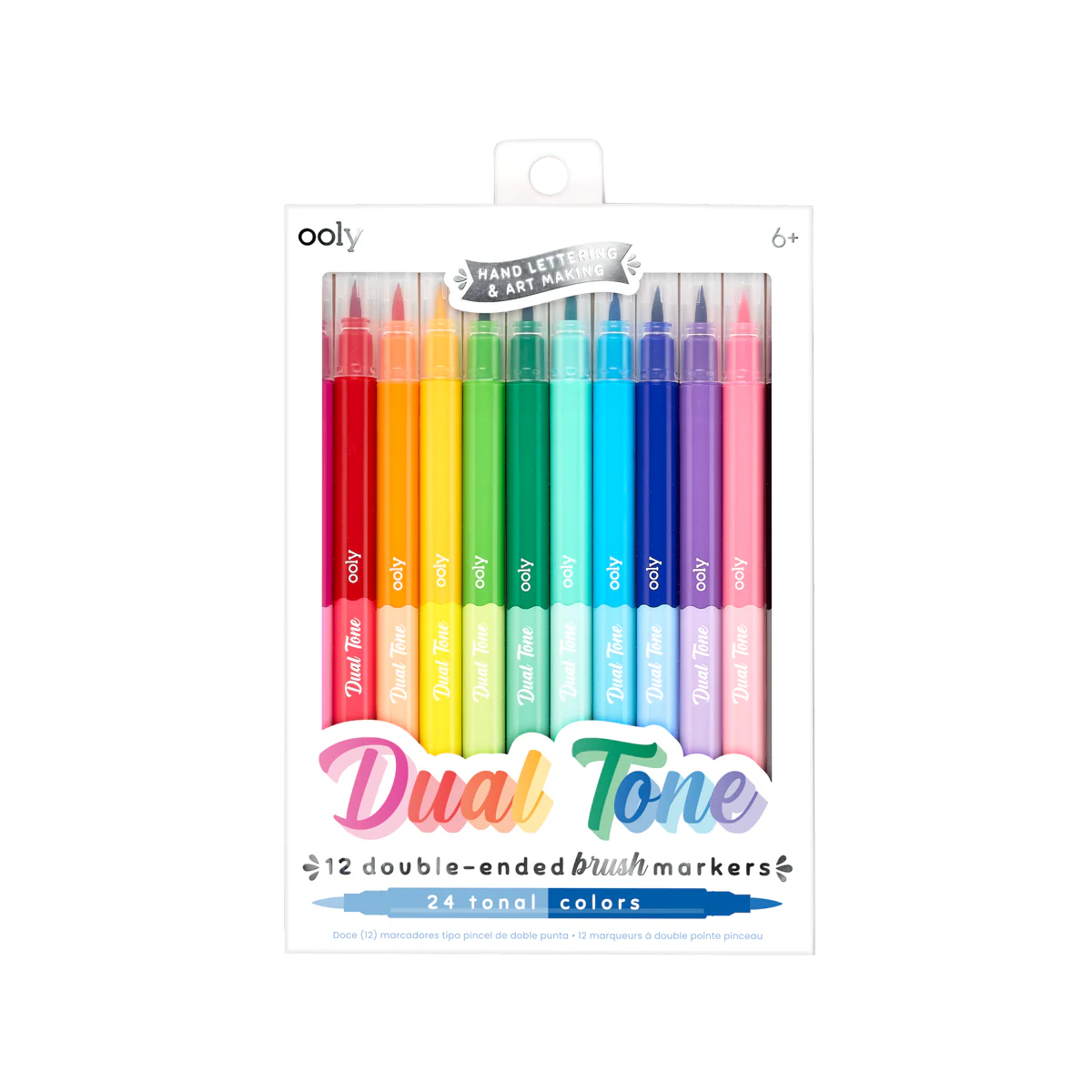 Dual Tone Double Ended Brush Marker - Set Of 12/24 Colors