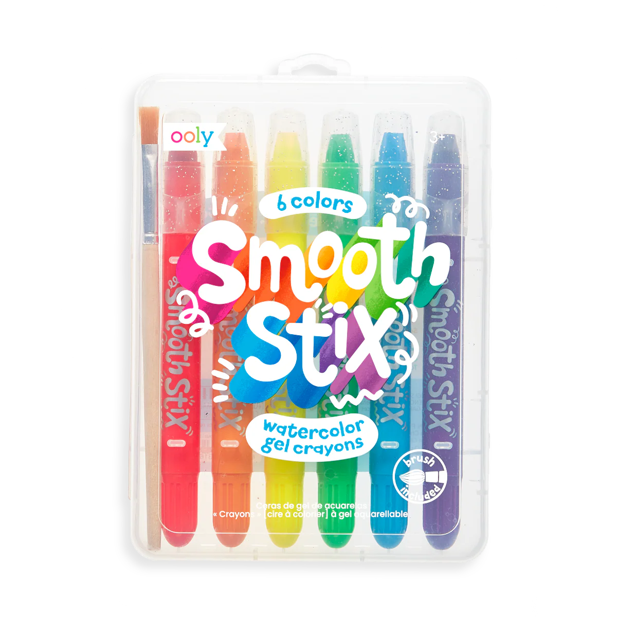 Smooth Stix Watercolor Gel Crayons - 6 Pcs