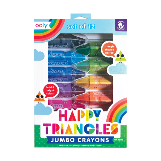 Happy Triangles Jumbo Crayons - Set Of 12
