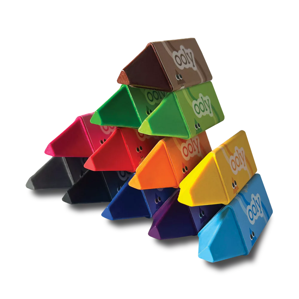 Happy Triangles Jumbo Crayons - Set Of 12