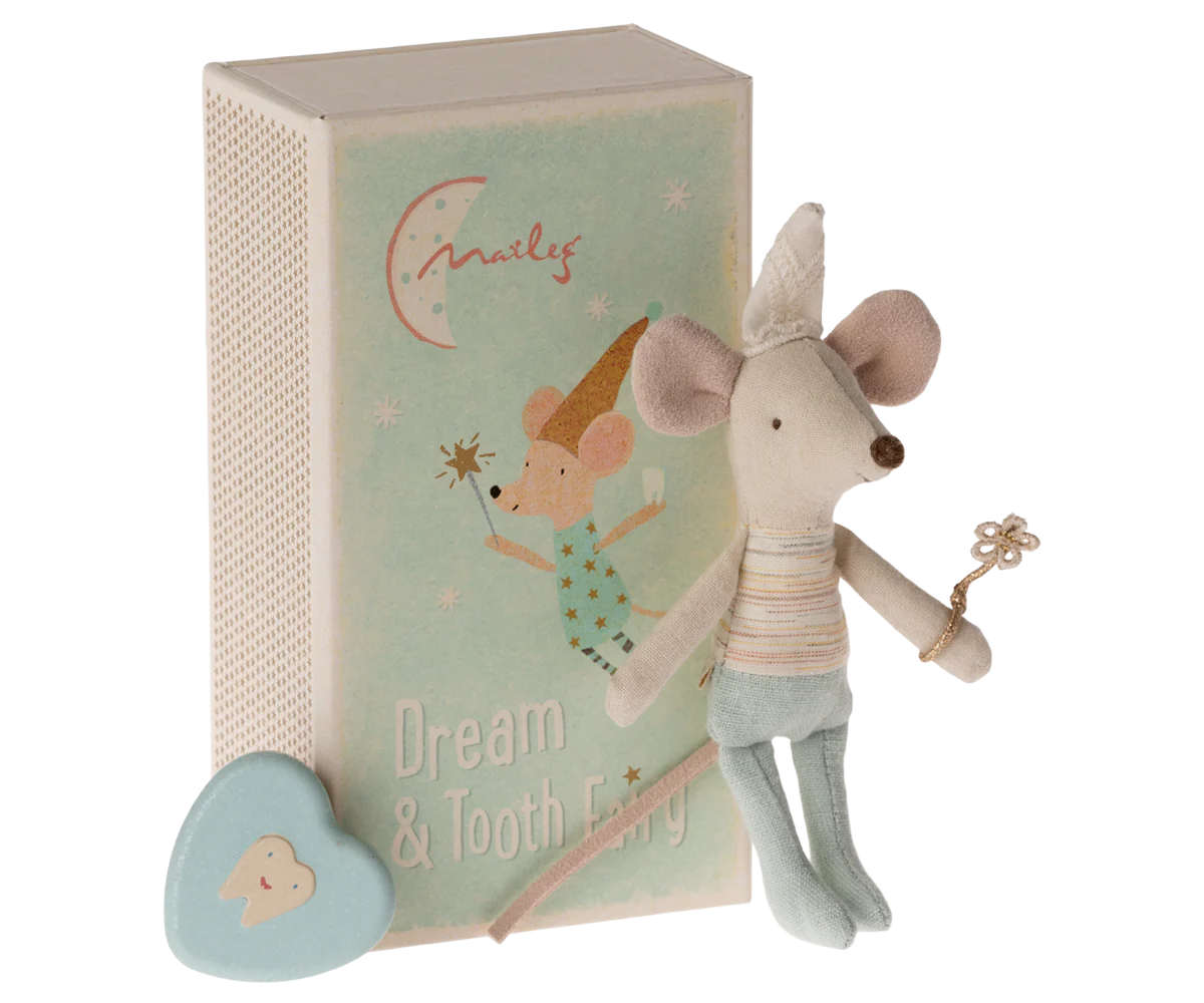 Tooth fairy mouse in matchbox