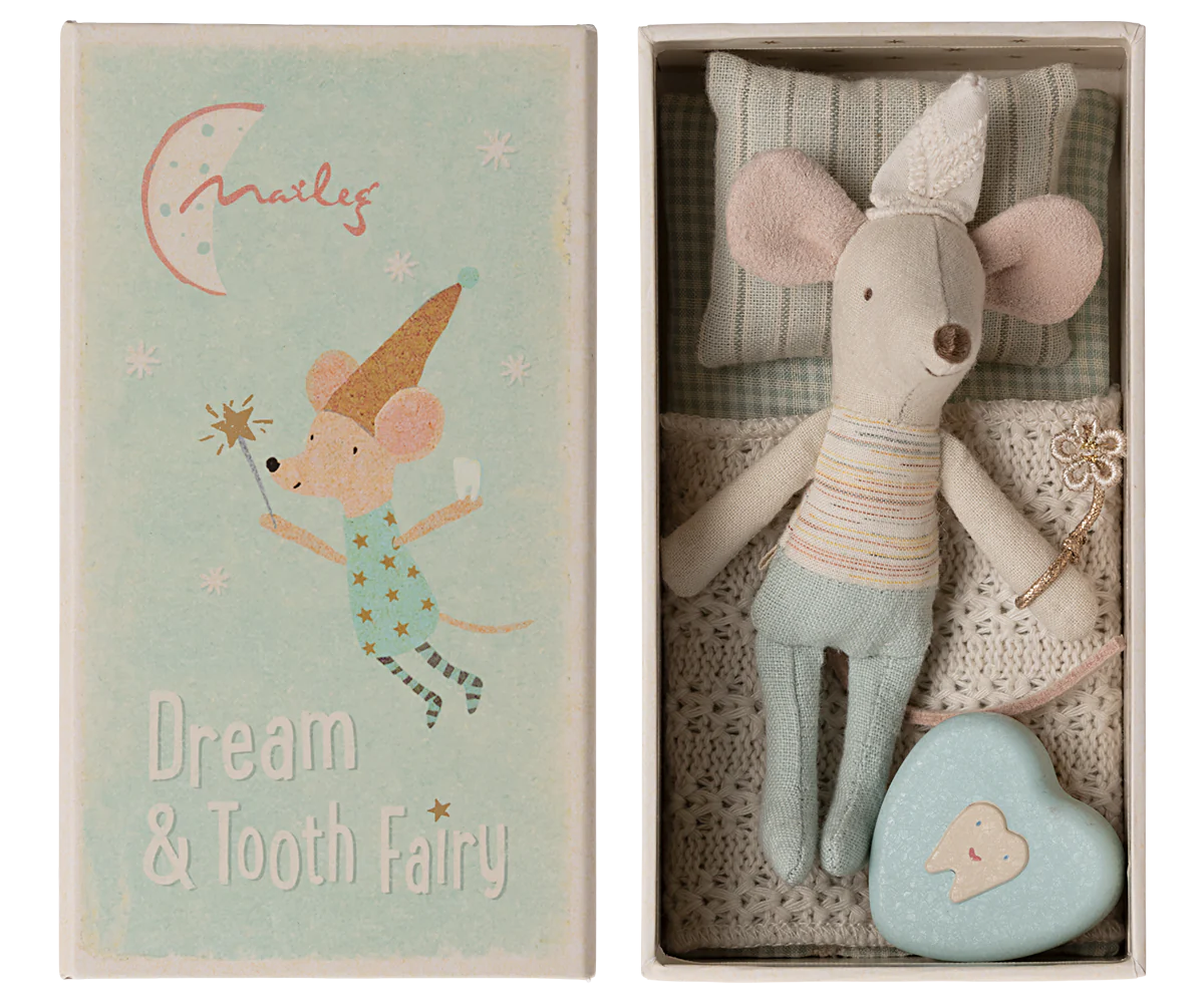 Tooth fairy mouse in matchbox