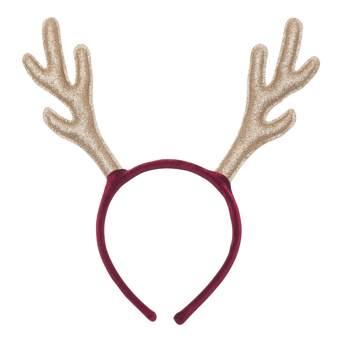 Mimi & Lulu Rudolph antlers headband in burgundy