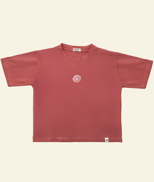 Front of the dusty rose Oupah Mama Tee