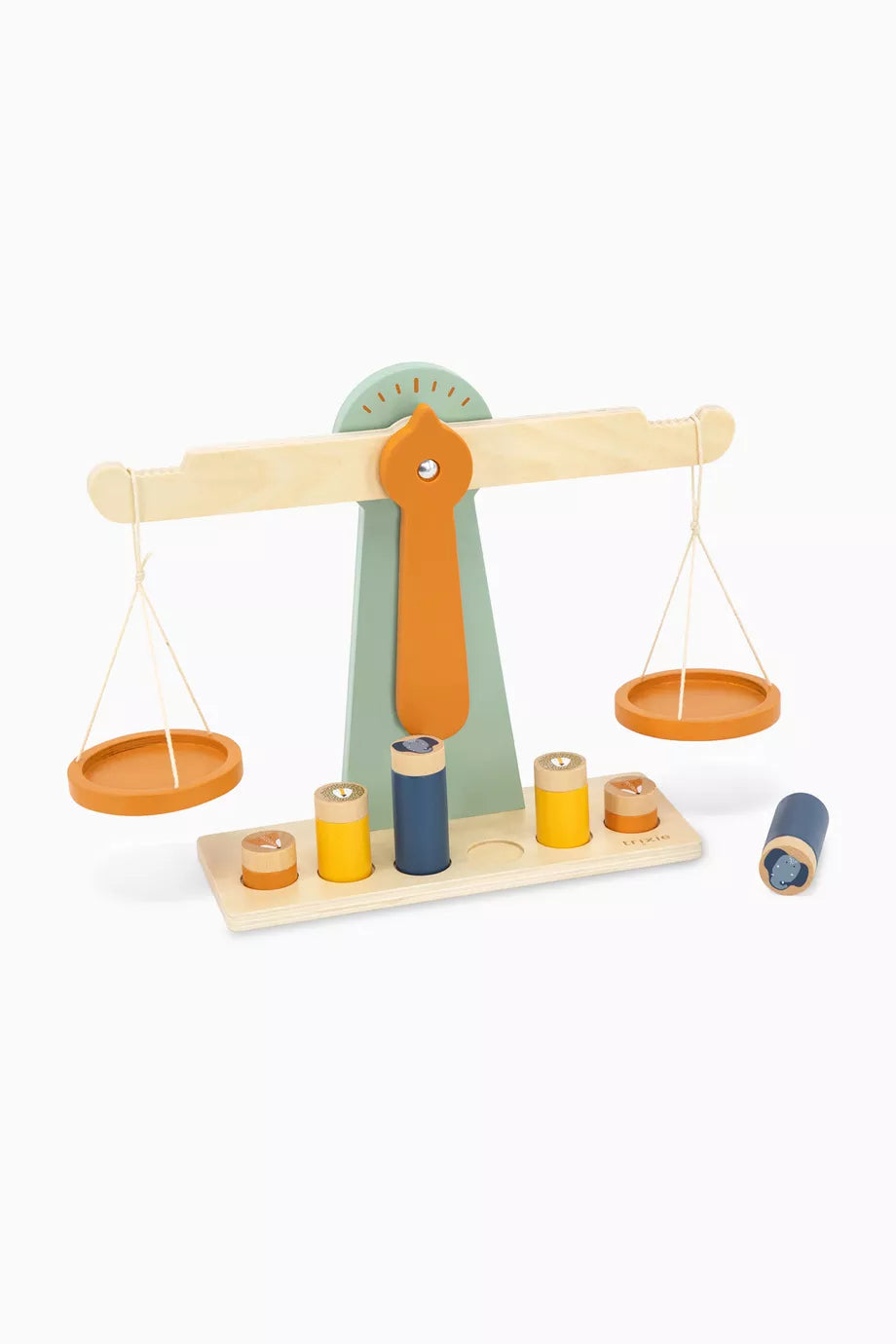 Wooden Scale With 6 Weights