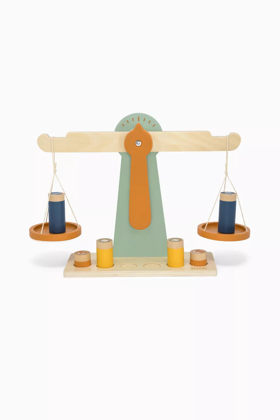Wooden Scale With 6 Weights