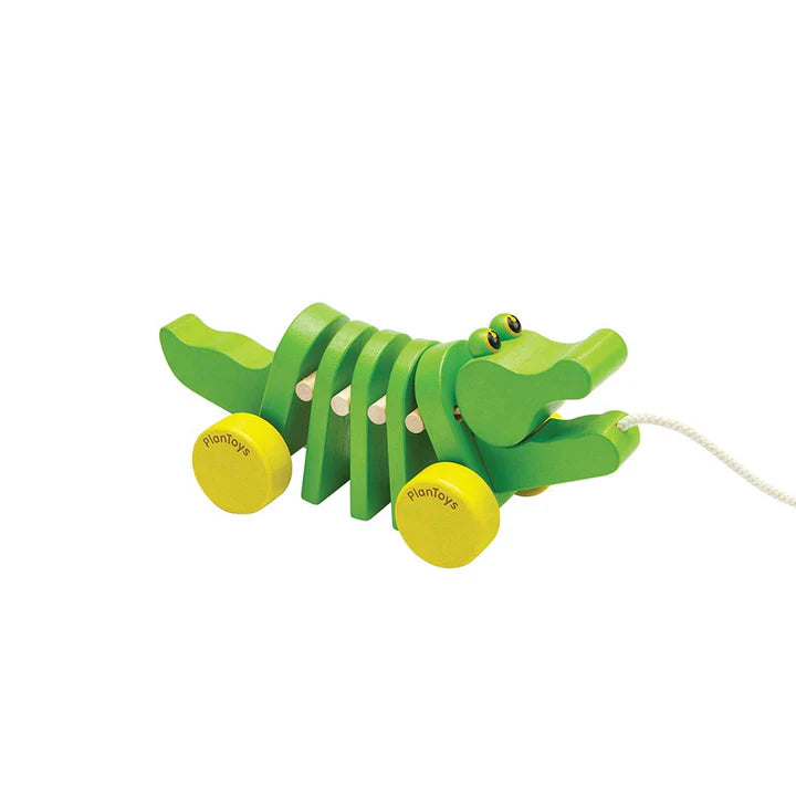 PlanToys Dancing Alligator, three-quarter view