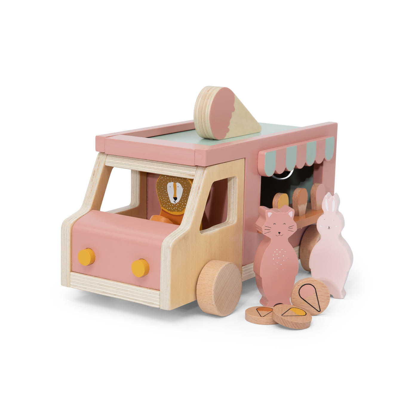 Wooden ice cream truck