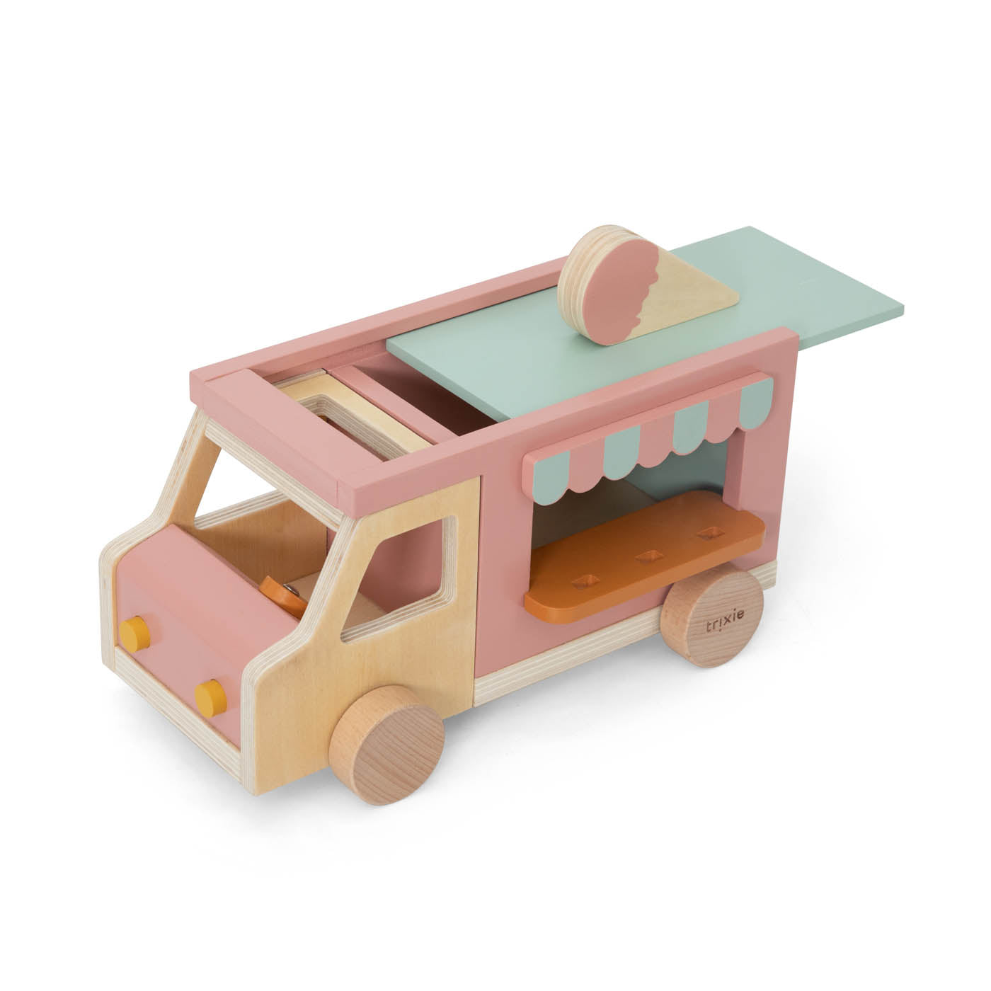 Wooden ice cream truck