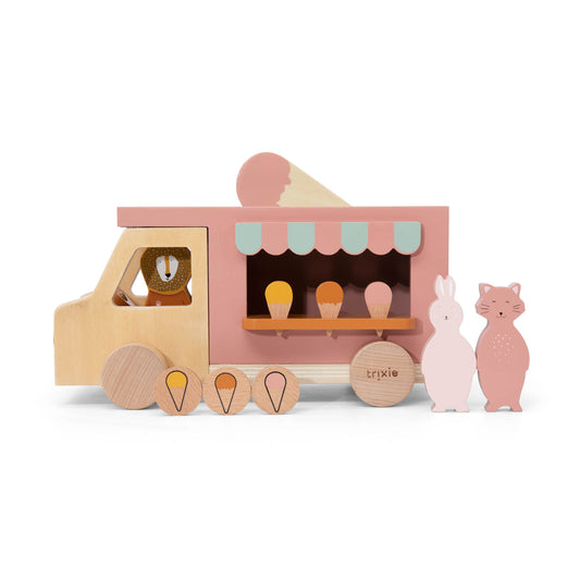 Wooden ice cream truck