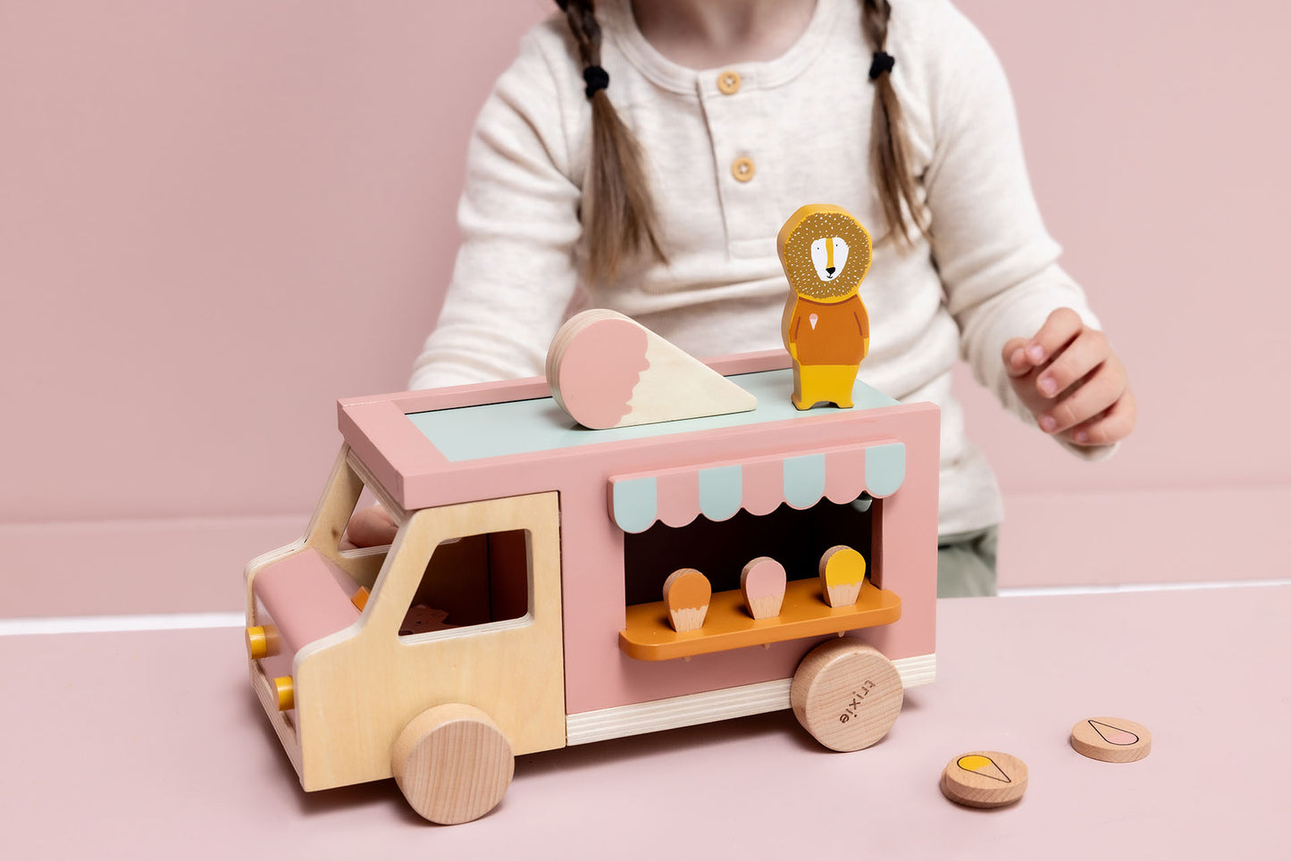 Wooden ice cream truck