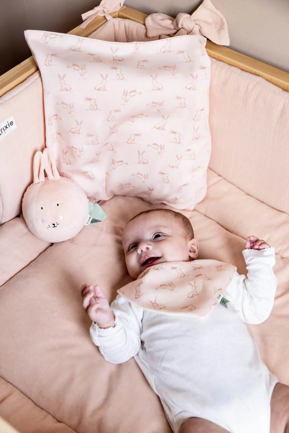 Organic Cotton Cot and Playpen Bumper - Bliss Blossom