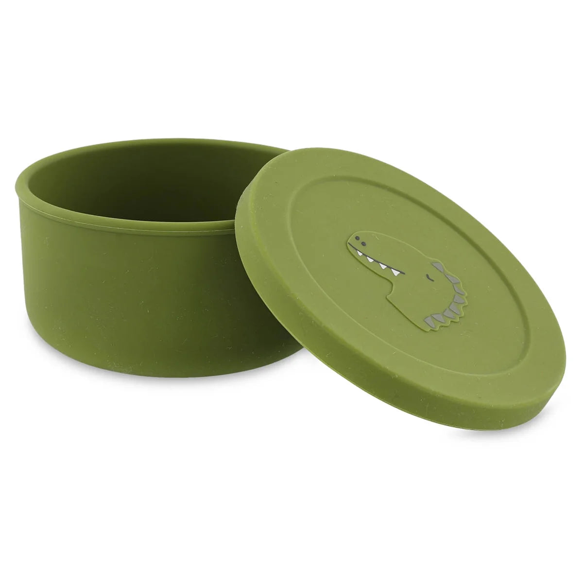 Silicone Snack Box With Lid- Mr Dino