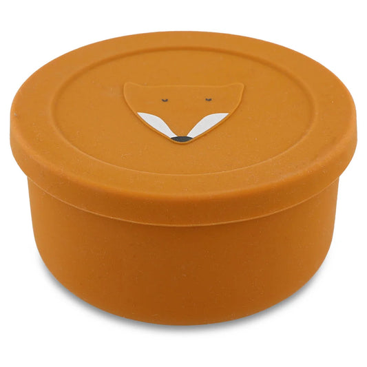 Silicone Snack Box With Lid- Mr Fox