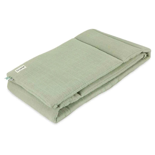 Organic Cotton Cot and Playpen Bumper - Bliss Sage