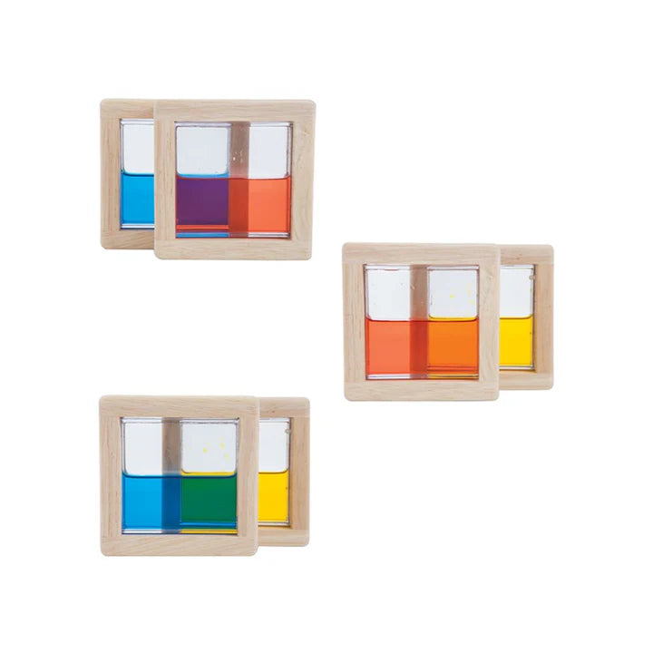 PlanToys Water Blocks square pieces with colour panels