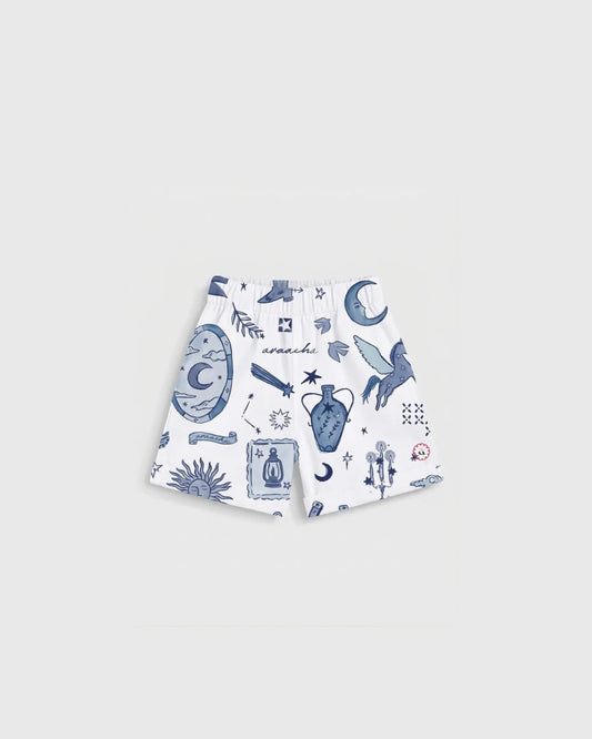 Celestial Shorts- Kids Cotton Linen Shorts
