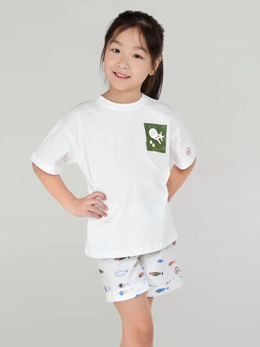 Jumeirah Tide Shorts- Kids Cotton Linen Shorts