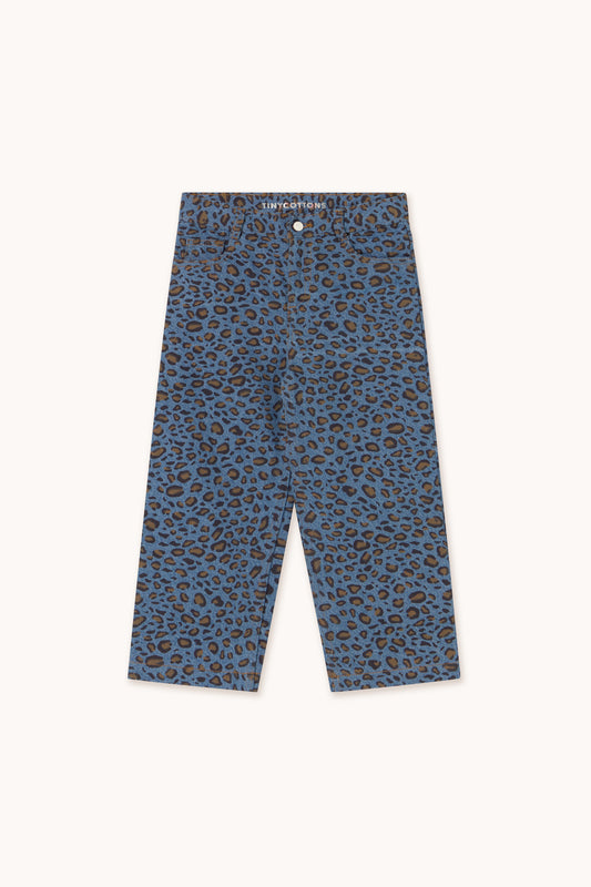 Animal Print Jeans- Blue