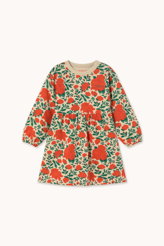 Tinycottons Roses dress for kids with red rose print