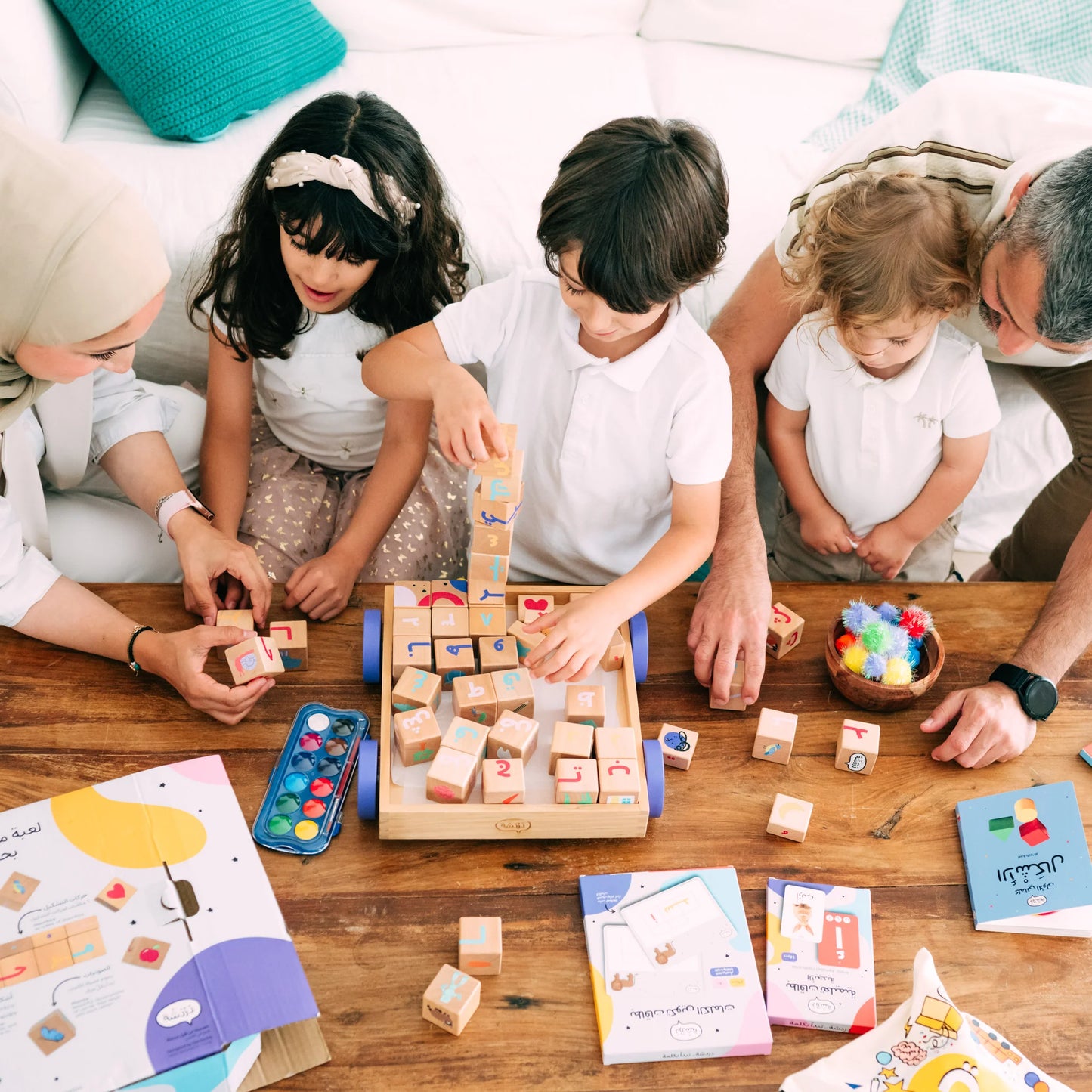 Wooden Arabic Alphabet Cubes