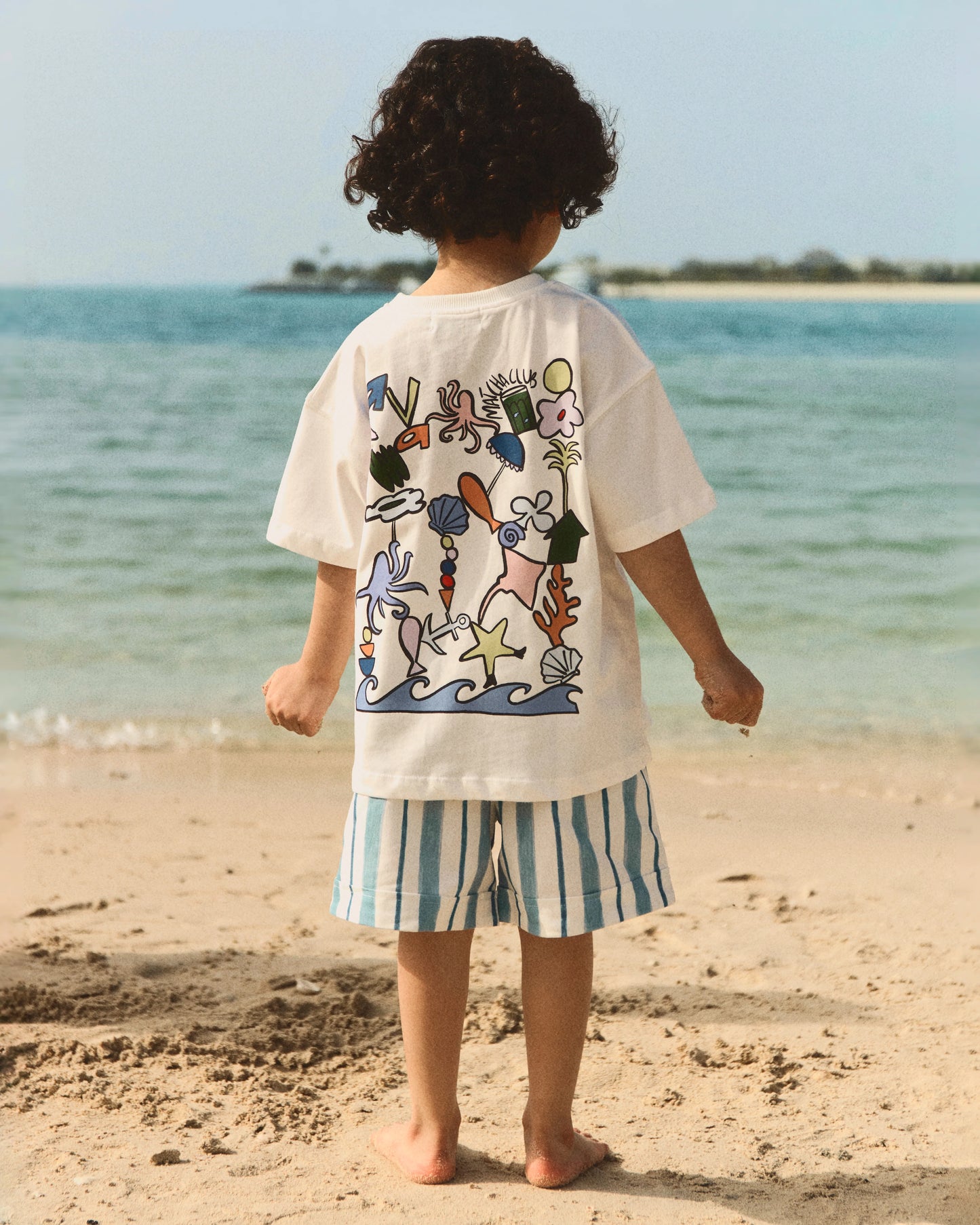 Blue Tide Shorts- Kids Cotton Linen Shorts
