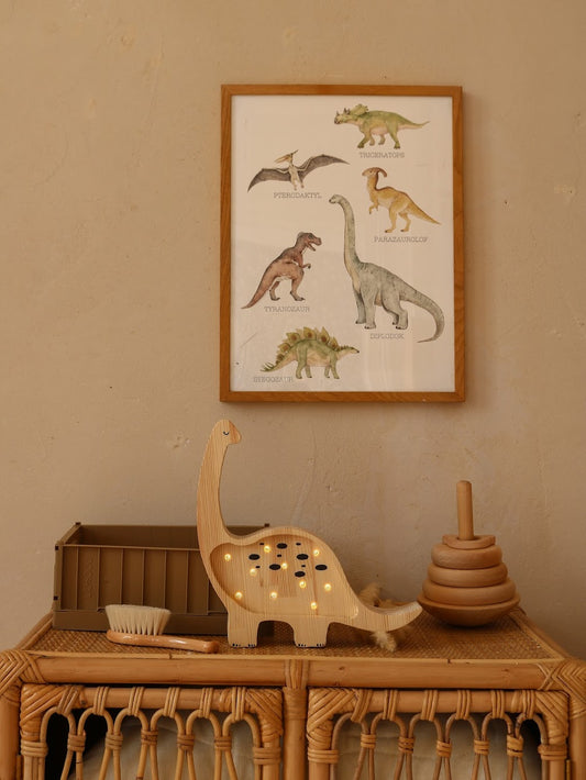 Little Dino Lamp Wood