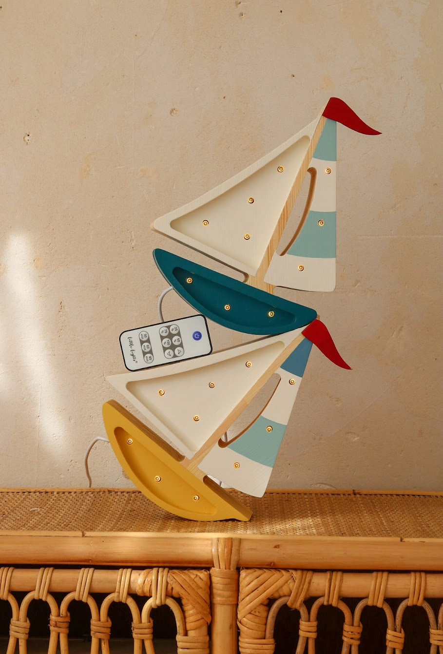 Mustard Sailboat Table Lamp