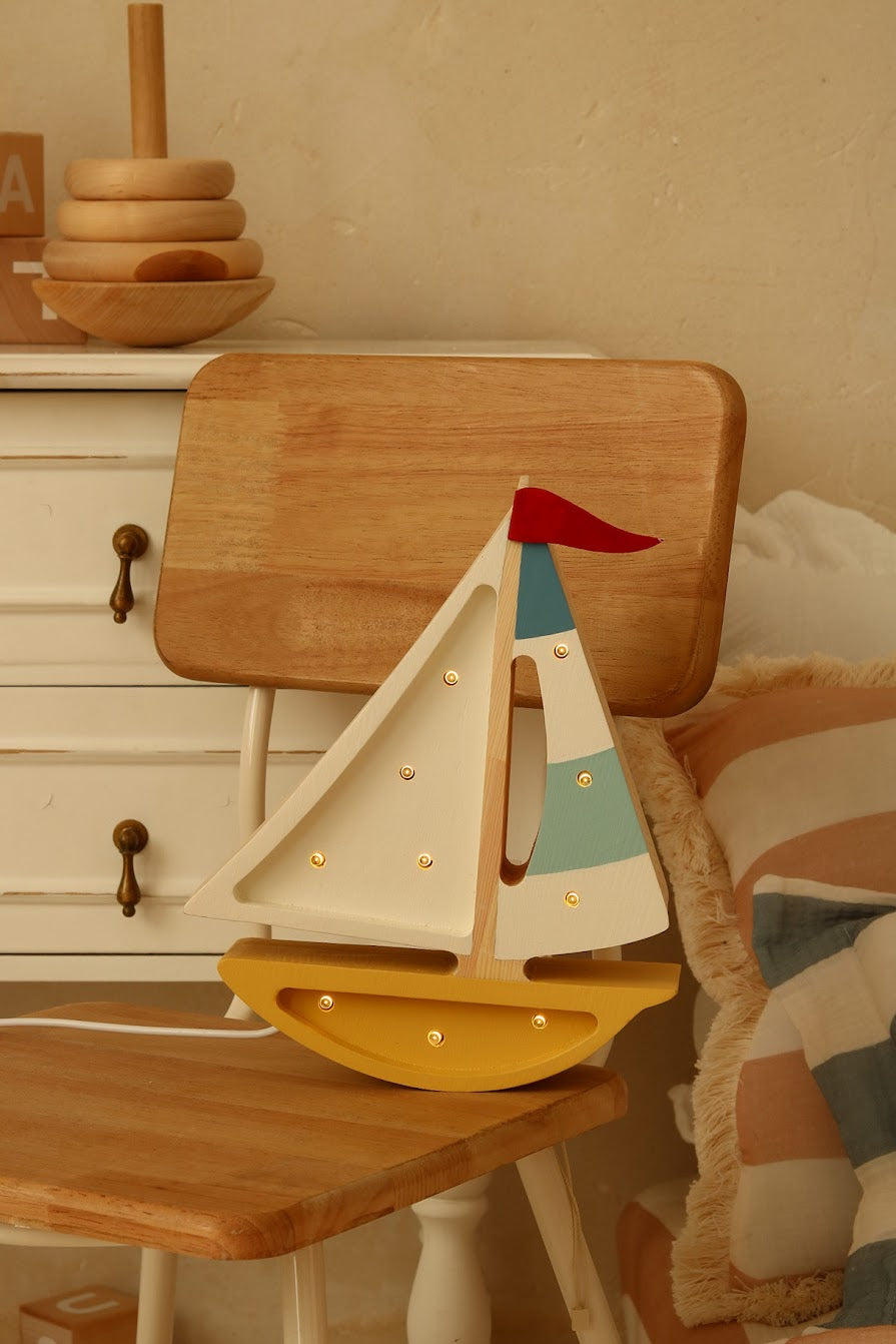 Mustard Sailboat Table Lamp