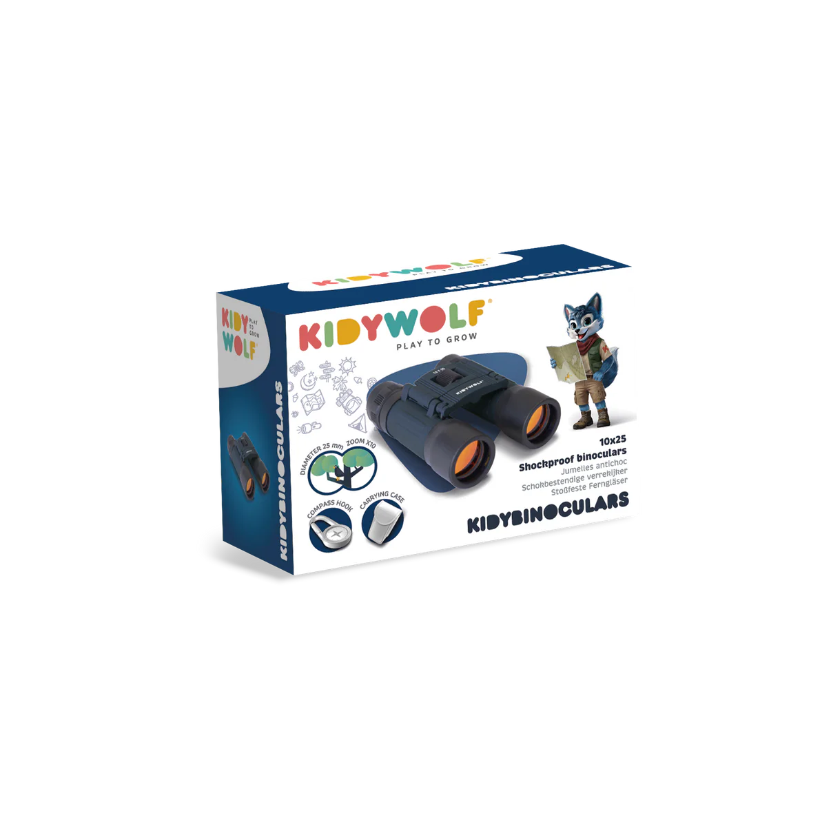 Kidybinoculars - Anti-shock binoculars - Blue