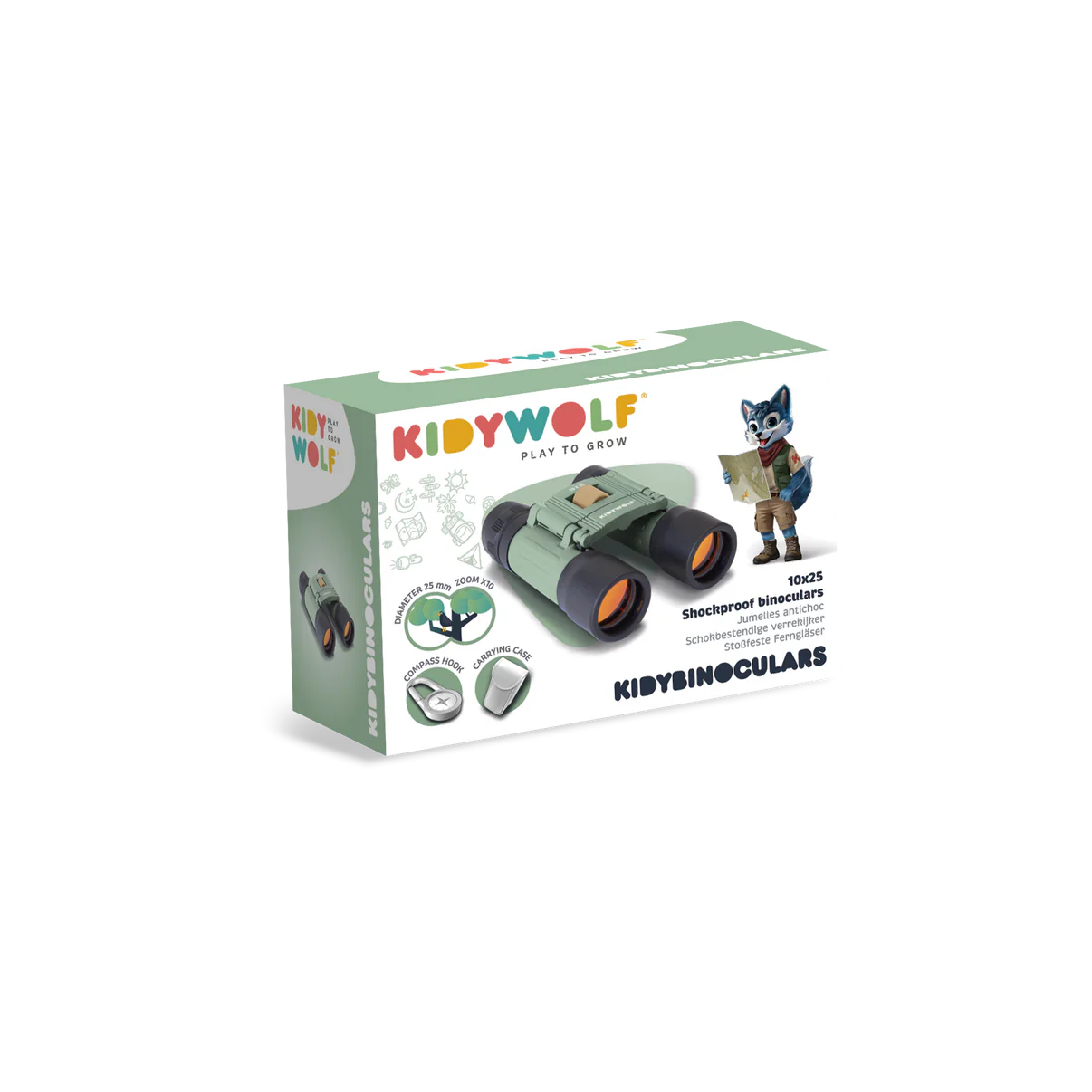 Kidybinoculars - Anti-shock binoculars - Green