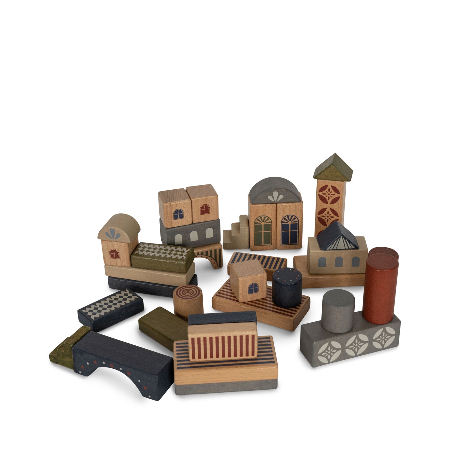 Wooden Building Blocks with Prints