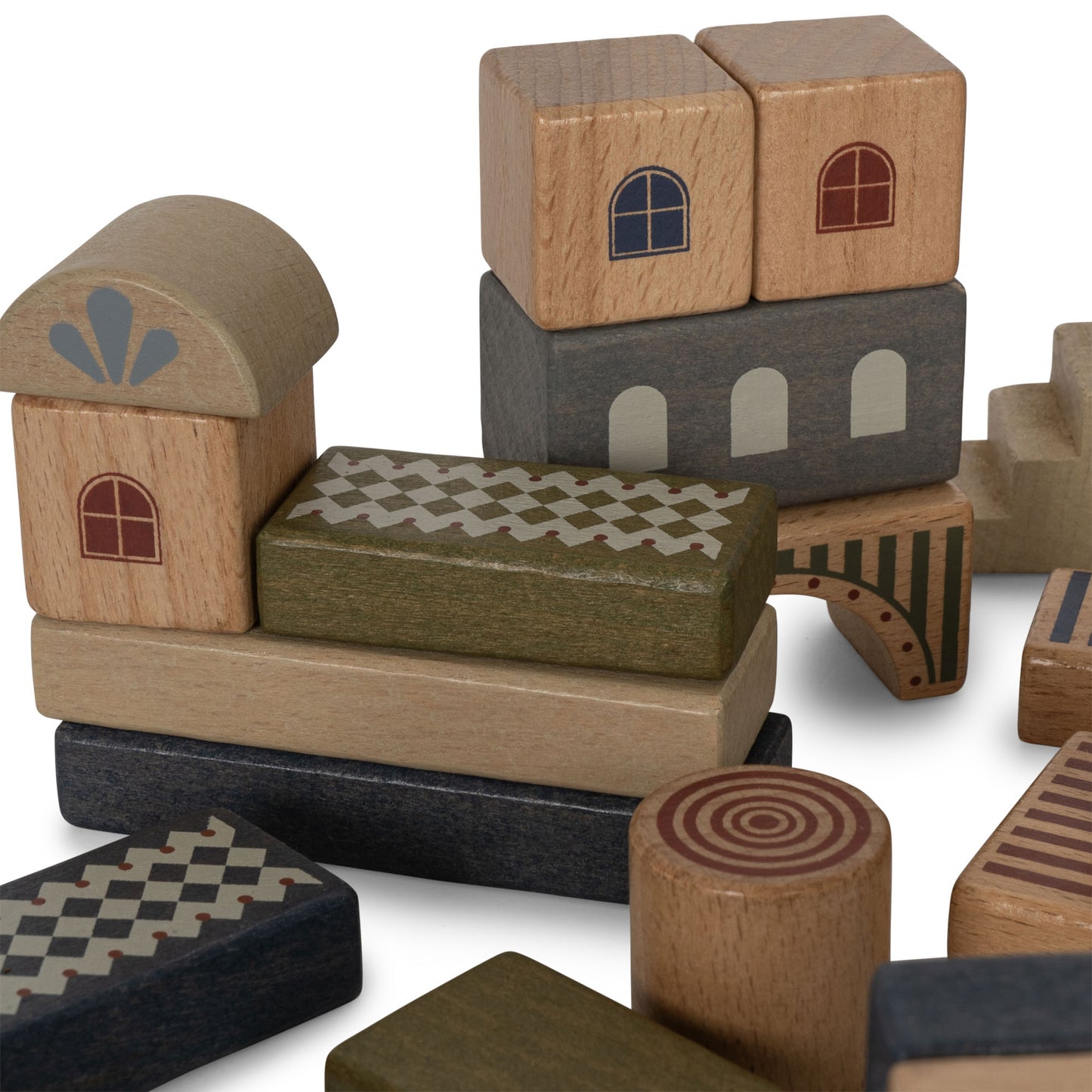 Wooden Building Blocks with Prints