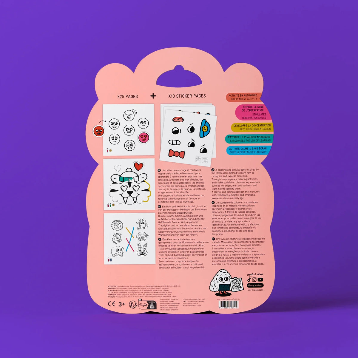 Montessori Sticker Book- Emotions