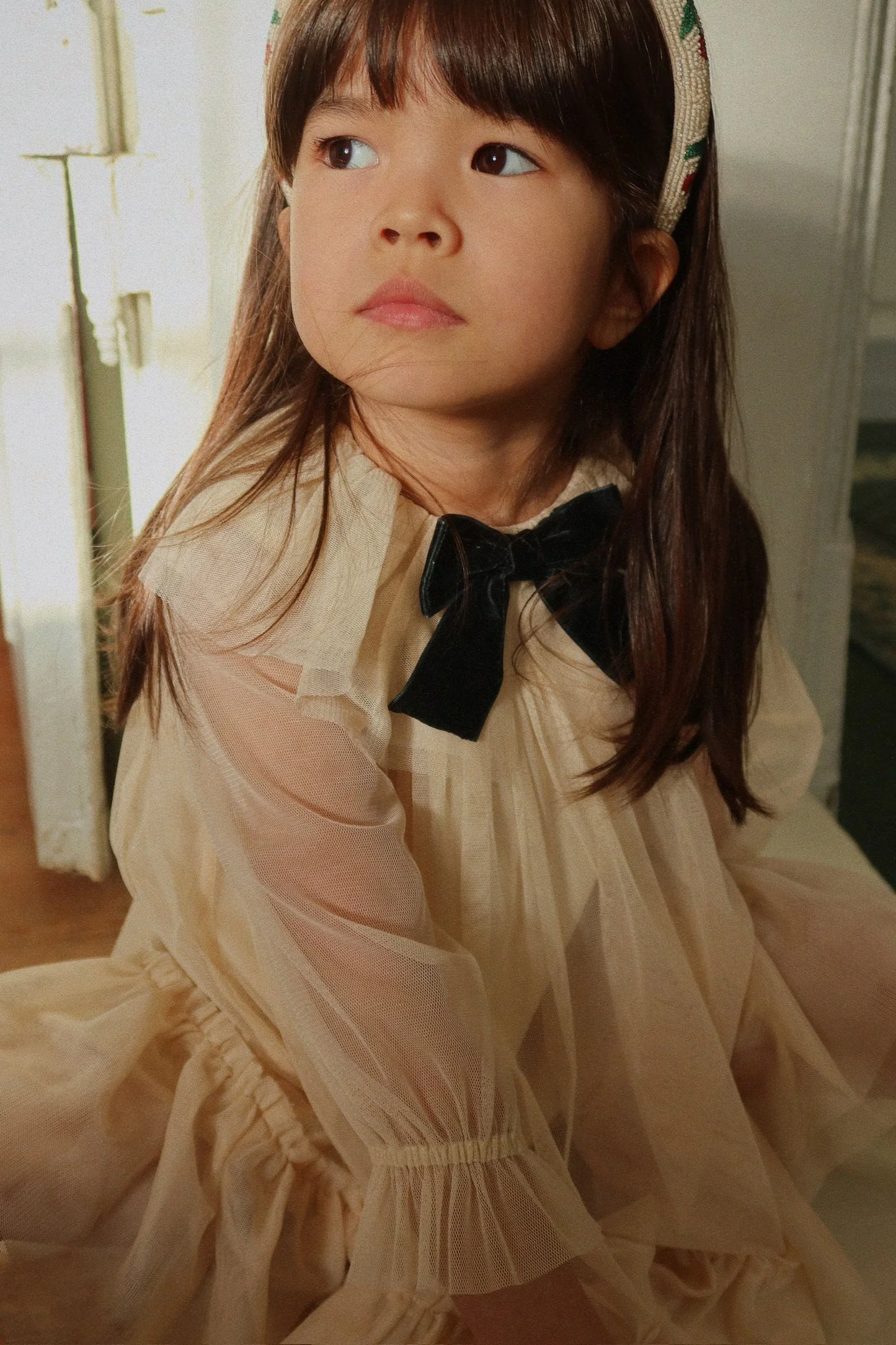 Bow Dress- Parchment