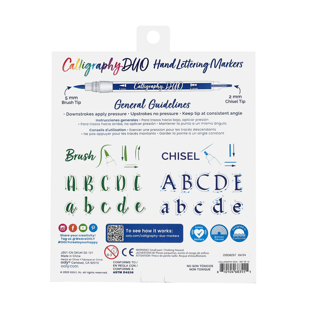 Calligraphy Duo: Double-Ended Markers (Set of 12)