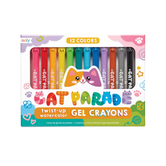 Cat Parade Watercolor Gel Crayons - Set Of 12