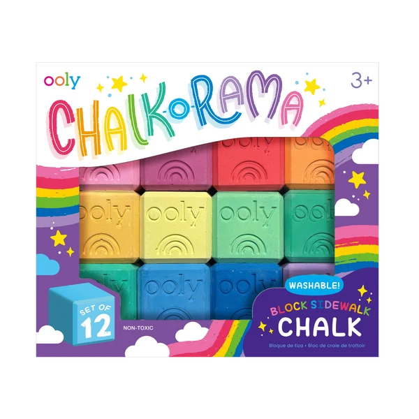 Chalk-O-Rama Blockside Sidewalk Chalk (Set of 12)