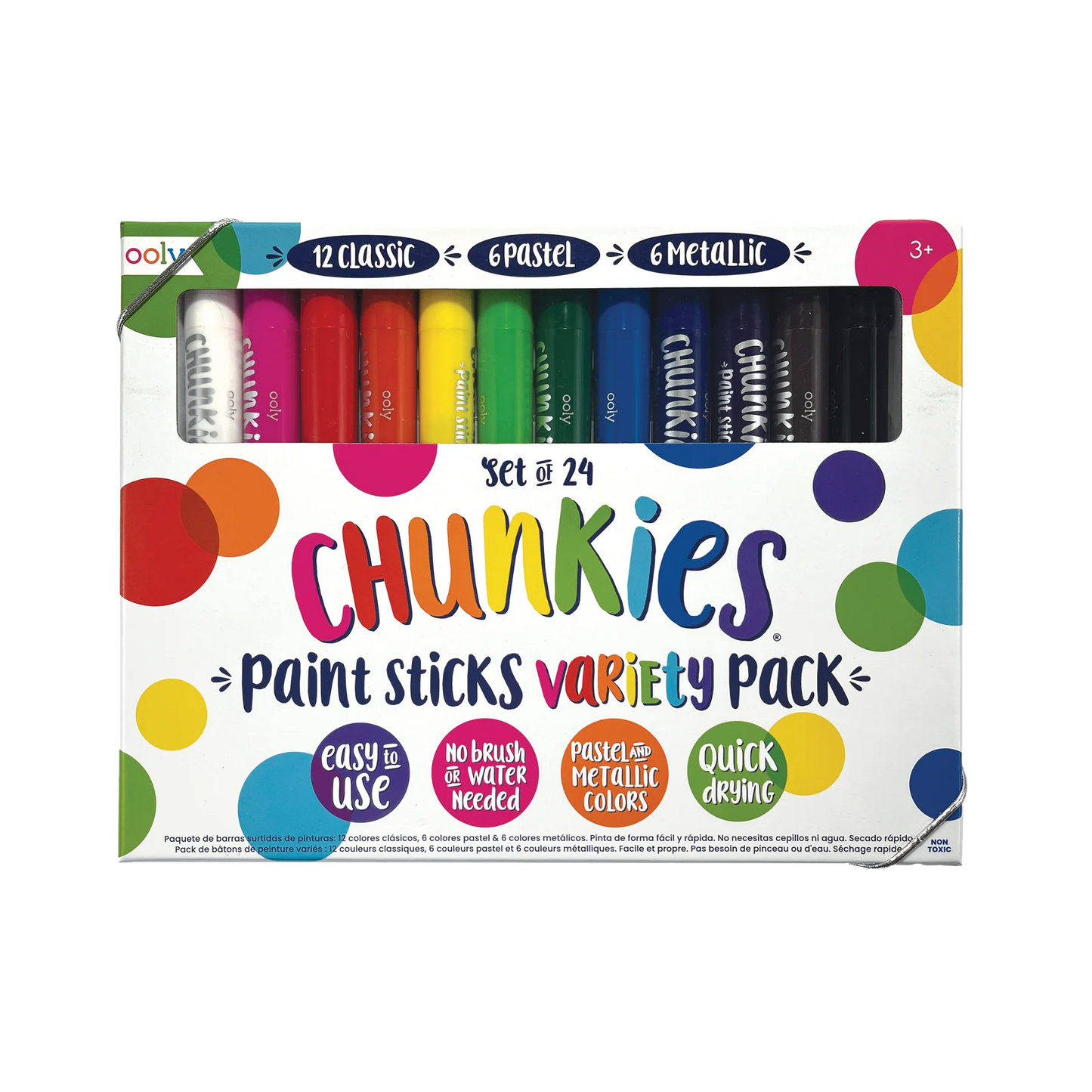Chunkies Paint Sticks - Set Of 24 - Variety Pack With Pastels New