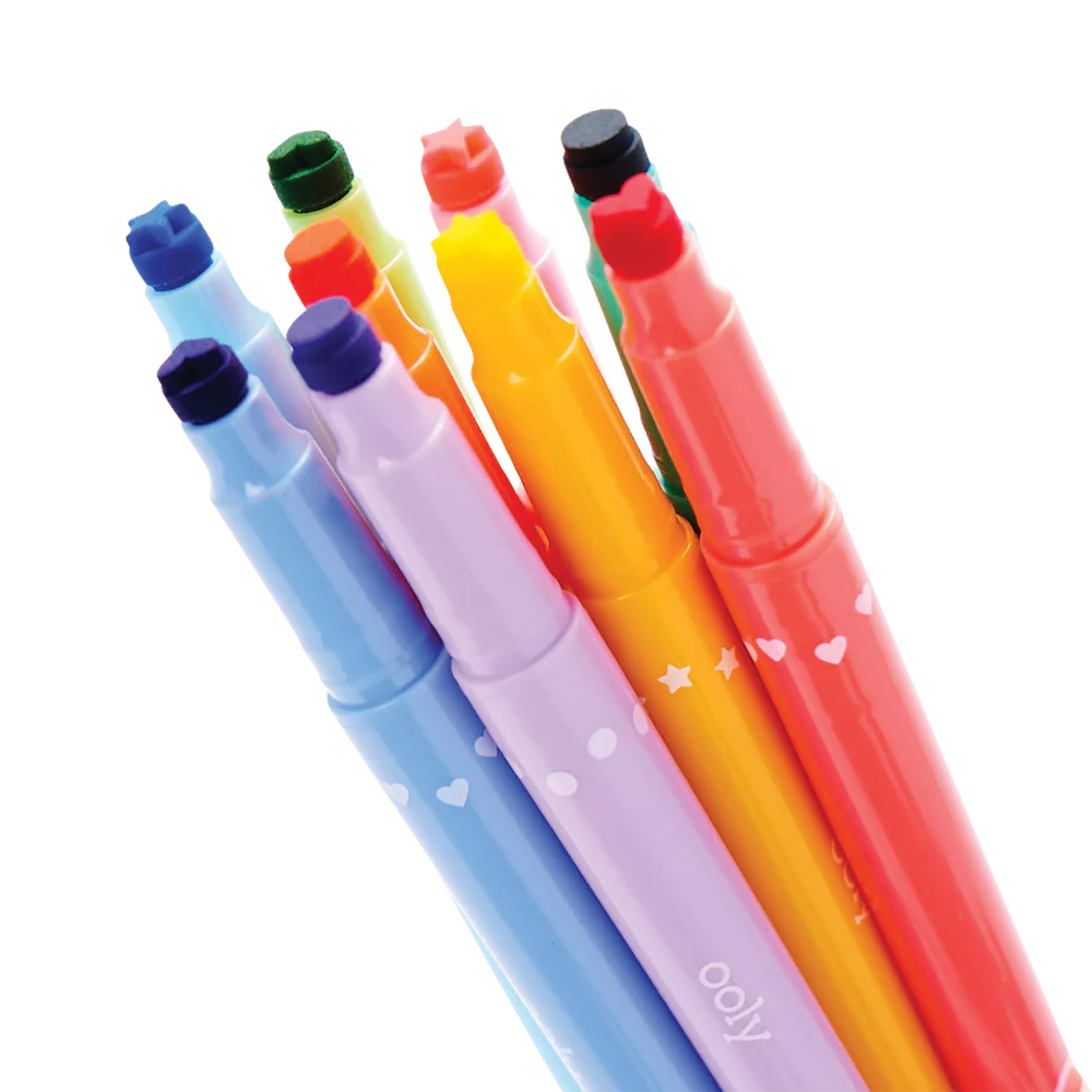 Confetti Stamp Double Ended Markers
